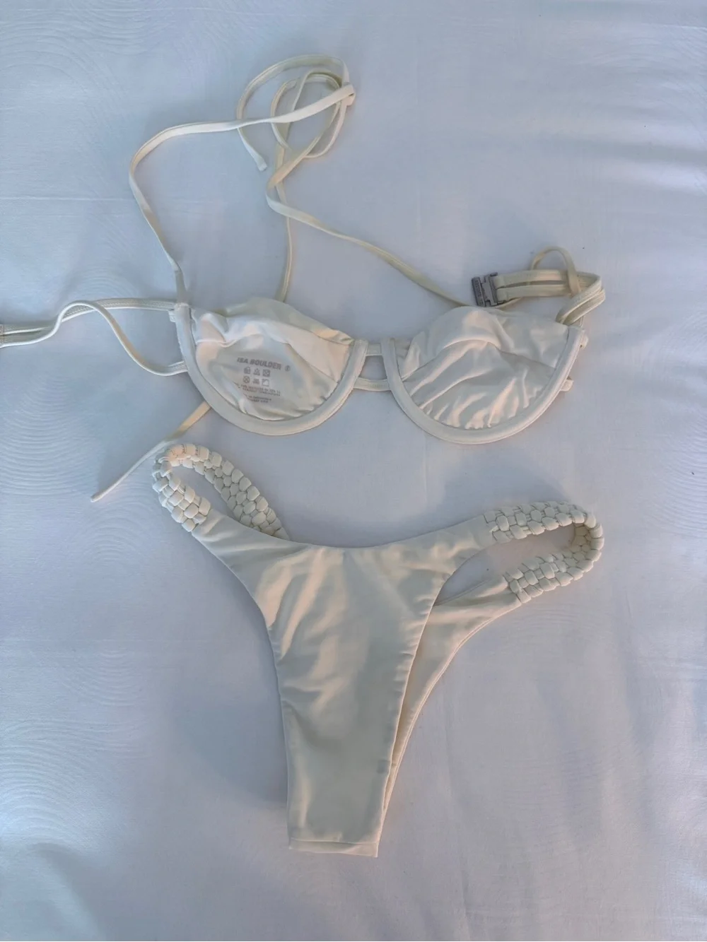 Isa Boulder Cream Braided-Detail Bikini Set - Picture 4 of 8